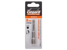 насадка шестигранная магнитная 8х65мм gepard (gp3202-65) (hex shank hexagon бита с торцевой головкой, магнитная) в магазине Евротек Насадка шестигранная магнитная 8х65мм GEPARD (GP3202-65) (Hex Shank Hexagon бита с торцевой головкой, магнитная)