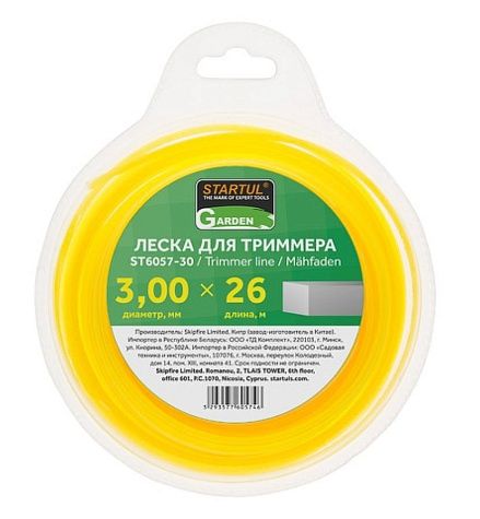 леска startul st6057-30 (ф 3.0 мм х 26 м, квадратн. сеч.) в магазине Евротек Леска STARTUL ST6057-30 (ф 3.0 мм х 26 м, квадратн. сеч.)