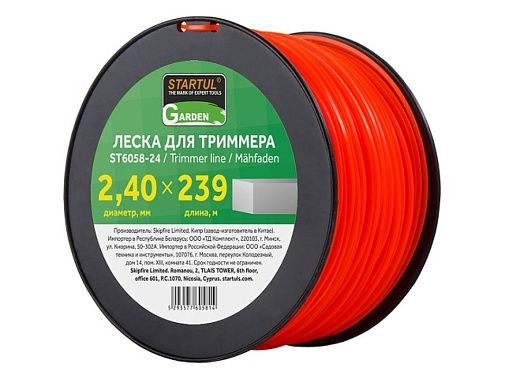 леска startul st6058-24 (ф 2.4 мм х 239 м, квадратн. сеч.) в магазине Евротек Леска STARTUL ST6058-24 (ф 2.4 мм х 239 м, квадратн. сеч.)